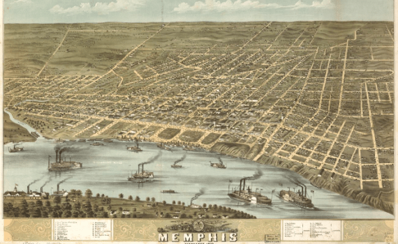 1872 - County Map of the States of Arkansas, Mississippi, and